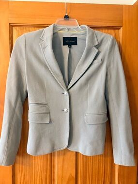 Banana Republic Women's Light Gray Textured Tailored Blazer